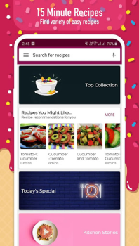 Descargar 15 minutos recetas Comida y bebida para Android