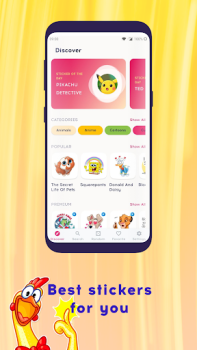 Descargar Nuevas pegatinas para WhatsApp (WAStickerApps) Social para Android captura de pantalla 2