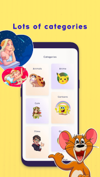 Descargar Nuevas pegatinas para WhatsApp (WAStickerApps) Social para Android captura de pantalla 3