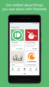 Descargar Pushbullet: SMS on PC and more Herramientas para Android captura de pantalla 5
