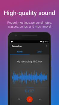 Descargar Grabadora de Voz Fácil Trabajo para Android captura de pantalla 2