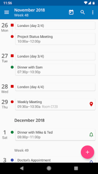 Descargar aCalendar - your calendar Trabajo para Android