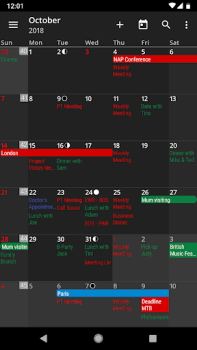 Descargar aCalendar - your calendar Trabajo para Android captura de pantalla 3