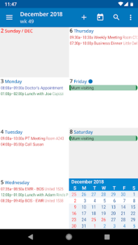 Descargar aCalendar - your calendar Trabajo para Android captura de pantalla 4