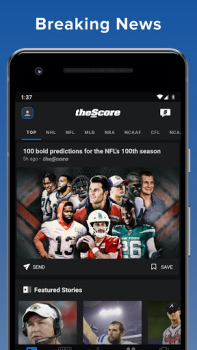Descargar theScore: Sports News & Scores Deporte para Android captura de pantalla 2