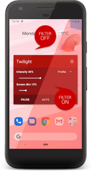 Descargar Twilight: Filtro de luz azul Salud y estado fisico para Android captura de pantalla 2