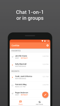 Descargar Confide: mensajes seguros Comunicación para Android captura de pantalla 6