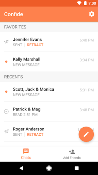 Descargar Confide: mensajes seguros Comunicación para Android captura de pantalla 7