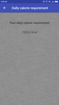 Descargar Daily calorie requirement Salud y estado fisico para Android captura de pantalla 2