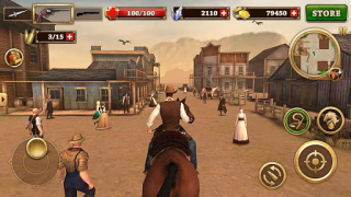 Descargar Pistola de combate del oeste Juegos de acción para Android captura de pantalla 2