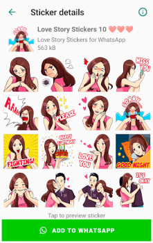 Descargar Stickers de amor para WhatsApp Comunicación para Android captura de pantalla 2