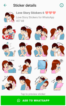 Descargar Stickers de amor para WhatsApp Comunicación para Android captura de pantalla 4