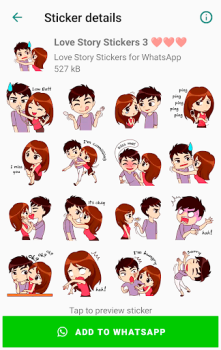 Descargar Stickers de amor para WhatsApp Comunicación para Android captura de pantalla 5