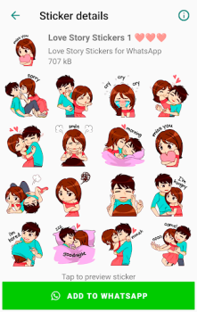 Descargar Stickers de amor para WhatsApp Comunicación para Android captura de pantalla 6