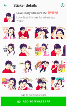 Descargar Stickers de amor para WhatsApp Comunicación para Android captura de pantalla 7