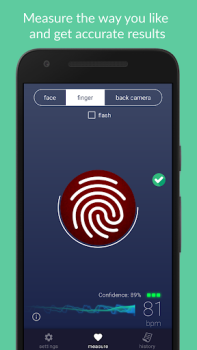 Descargar Пульс по лицу – пульсометр Fac Salud y estado fisico para Android captura de pantalla 2