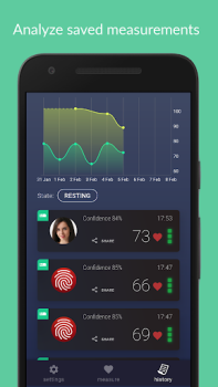 Descargar Пульс по лицу – пульсометр Fac Salud y estado fisico para Android captura de pantalla 3