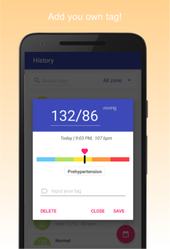 Descargar Registro de presión arterial Salud y estado fisico para Android captura de pantalla 4