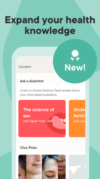 Descargar Calendario Menstrual Clue Salud y estado fisico para Android captura de pantalla 2