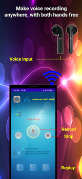 Descargar Earbuds Voice Recorder Música y audio para Android captura de pantalla 4