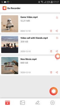 Descargar Grabar Pantalla GU Recorder Editores y reproductores de video para Android captura de pantalla 7