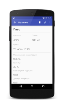 Descargar Алкометр Salud y estado fisico para Android captura de pantalla 6