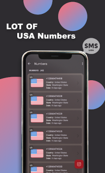 Descargar USA Number Receive SMS online Comunicación para Android captura de pantalla 2