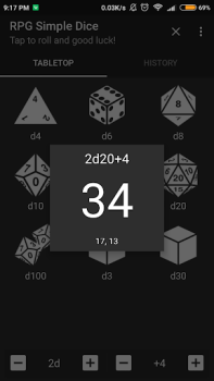 Descargar RPG Simple Dice Herramientas para Android captura de pantalla 2