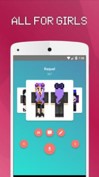 Descargar Girls Skins for Minecraft PE Herramientas para Android captura de pantalla 3