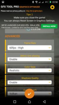 Descargar GFX Tool Pro for PU Battlegoun Herramientas para Android captura de pantalla 2