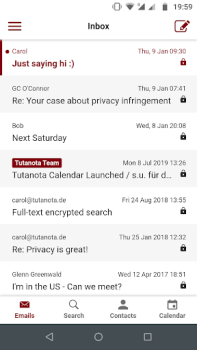 Correo y calendario Tutanota