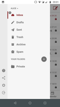 Correo y calendario Tutanota