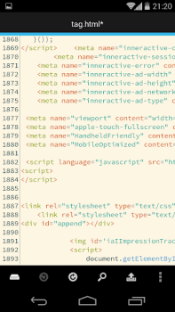Descargar DroidEdit (free code editor) Trabajo para Android captura de pantalla 3