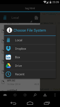 Descargar DroidEdit (free code editor) Trabajo para Android captura de pantalla 4