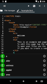 Descargar Html Editor Herramientas para Android captura de pantalla 2
