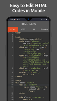 Descargar HTML Editor - HTML, CSS & JS Trabajo para Android captura de pantalla 2