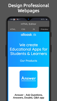 Descargar HTML Editor - HTML, CSS & JS Trabajo para Android captura de pantalla 5