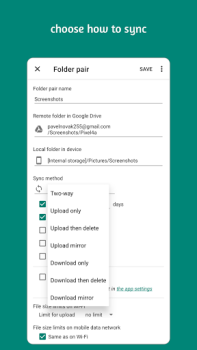 Descargar Autosync - File Sync & Backup Trabajo para Android captura de pantalla 4