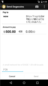 Descargar Dogecoin Wallet Finanzas para Android captura de pantalla 4
