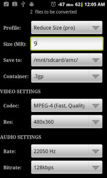 Descargar Video Converter Android Editores y reproductores de video para Android captura de pantalla 6