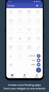 Descargar Overlays - Floating Launcher Trabajo para Android captura de pantalla 2