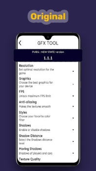 Descargar GFX tool for pubg new state Herramientas para Android captura de pantalla 2